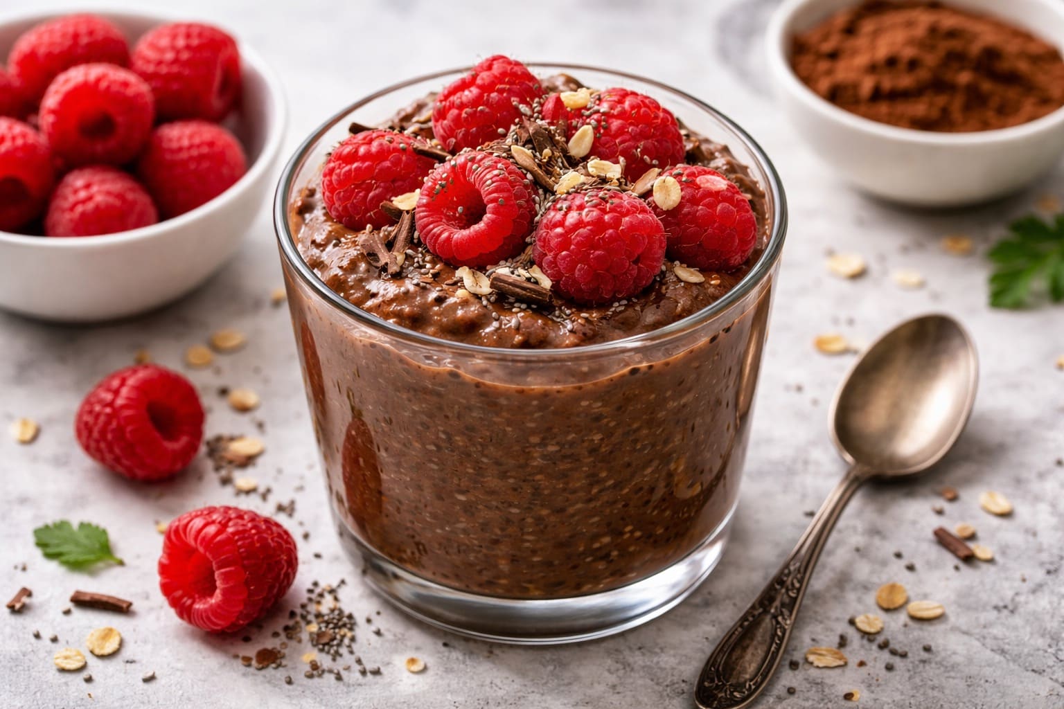 Pudín rápido de cacao y yogur, merienda saludable de Comidas Healthy